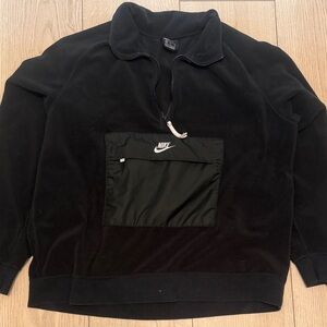 Nike Black Quarter-Zip Sweatshirt with Pocket